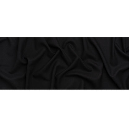 Black Heavy Wool Crepe Full