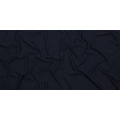 Muted Navy Stretch Polyester Crepe de Chine Full