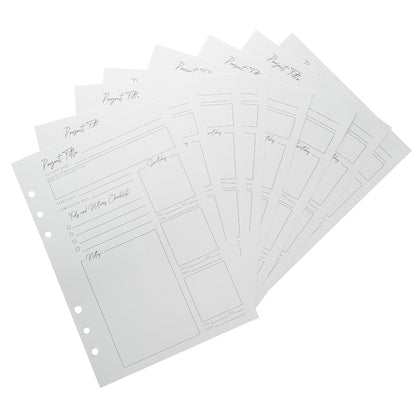 Mood Designer Sewing Planner Project Page Refills - 5.82" x 8.26", A5, 24 Pages