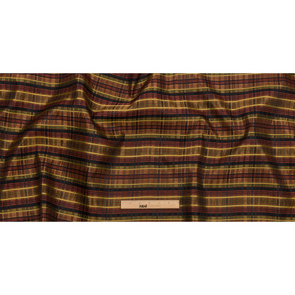 Olive, Burgundy and Black Plaid Polyester Jacquard Full