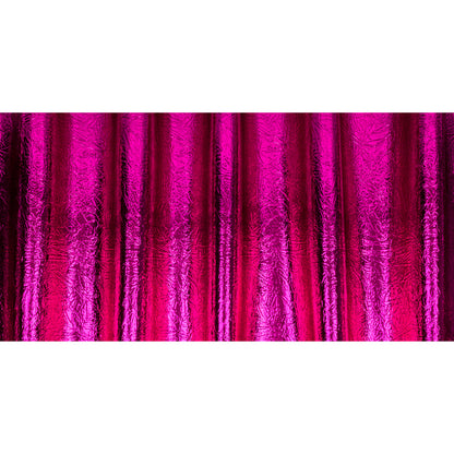 Crinkled Mirror Vinyl with Fabric Backing - Fuchsia - Ingot Collection