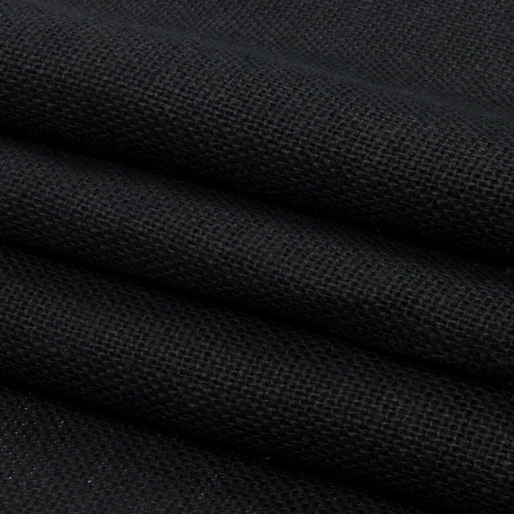 Black Linen Burlap Folded