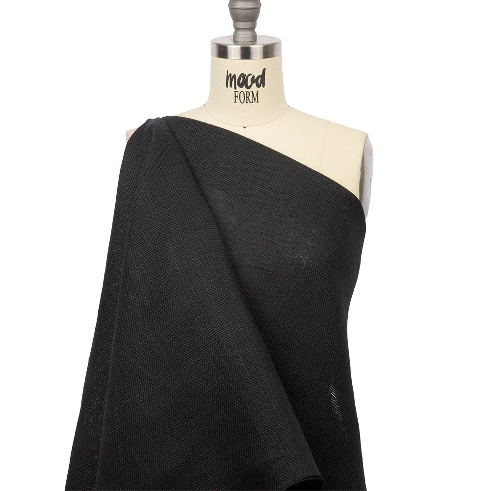 Black Linen Burlap Drape