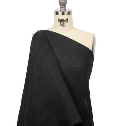 Black Linen Burlap Drape