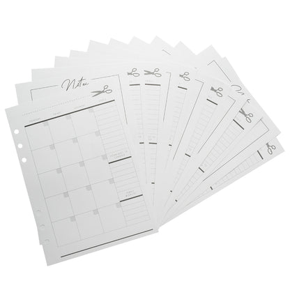 Mood Designer Sewing Planner Undated Monthly Calendar Refills - 5.82" x 8.26", A5, 12 Months