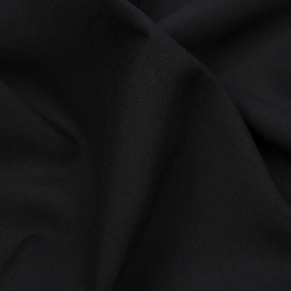 Black Lightweight Matte Polyester Lining Folded