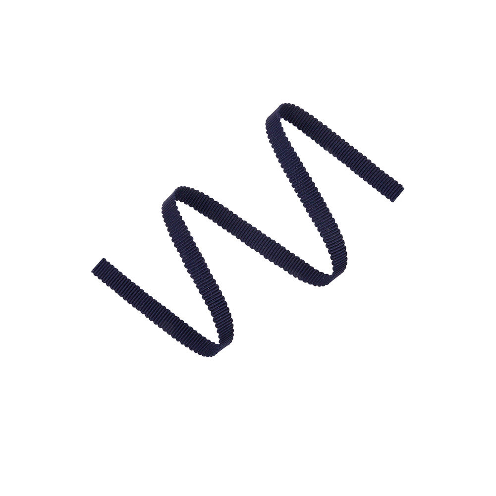 Navy Petersham Grosgrain Ribbon - 0.25" Detail