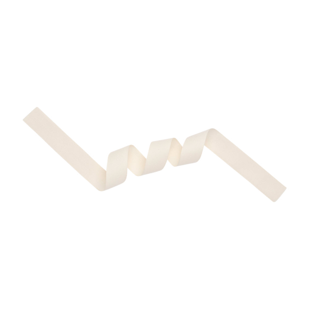 Tilly Ivory Pearl Herringbone Cotton Twill Tape - 20mm Detail
