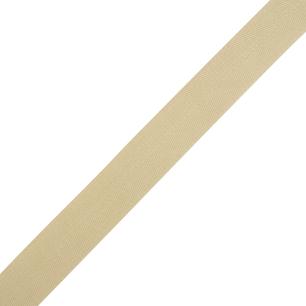 Tilly Khaki Herringbone Cotton Twill Tape - 20mm