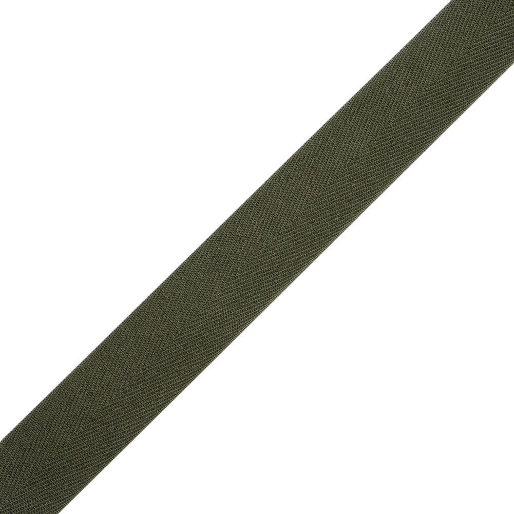 Tilly Rifle Green Herringbone Cotton Twill Tape - 20mm