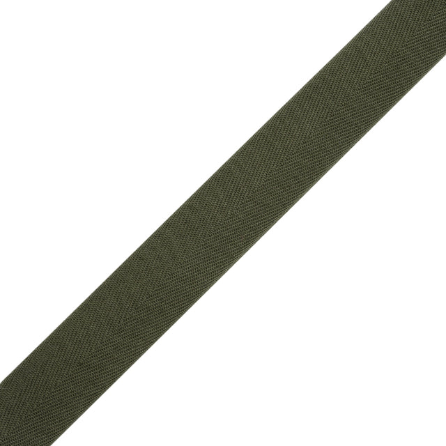 Tilly Rifle Green Herringbone Cotton Twill Tape - 20mm