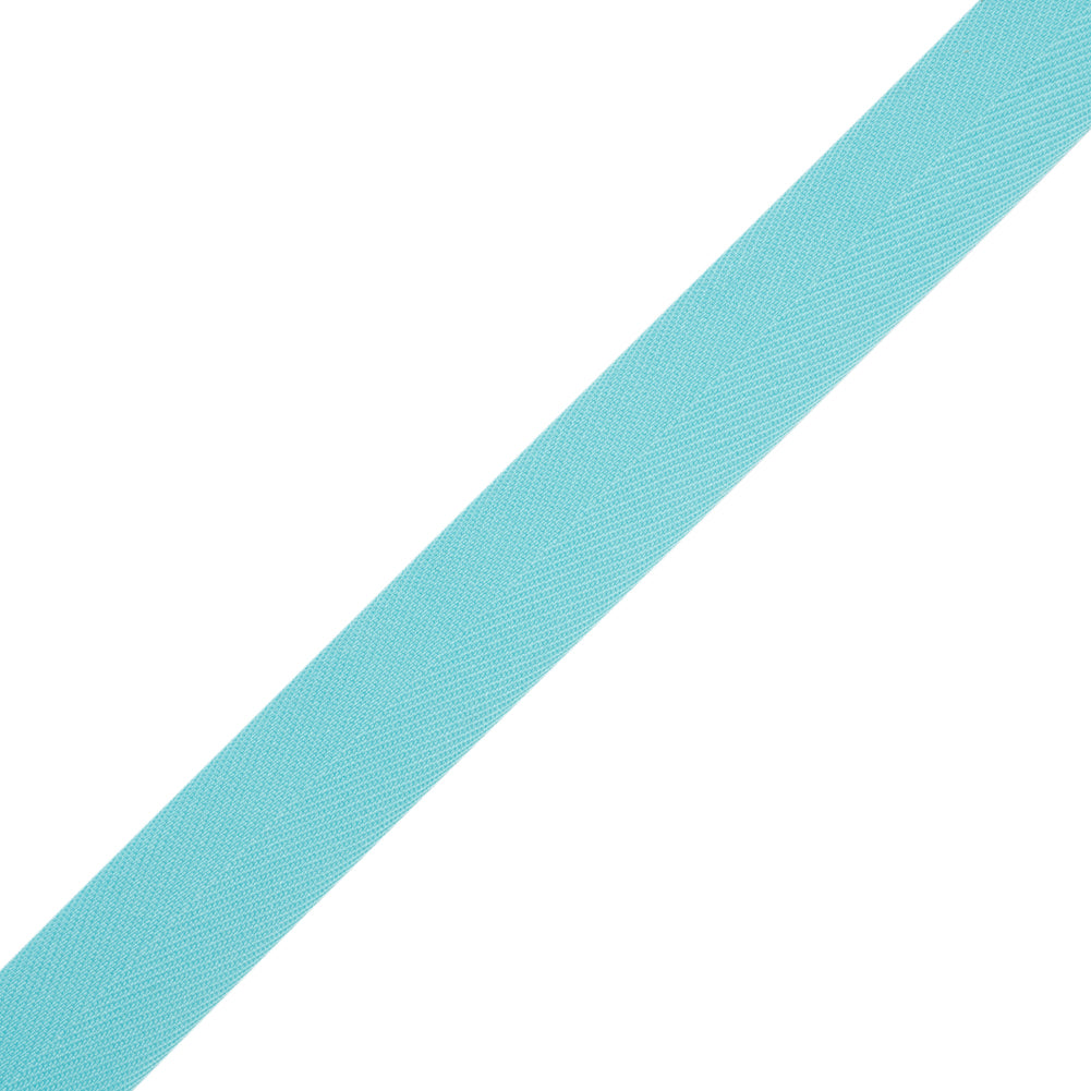 Tilly Electric Ice Blue Herringbone Cotton Twill Tape - 20mm