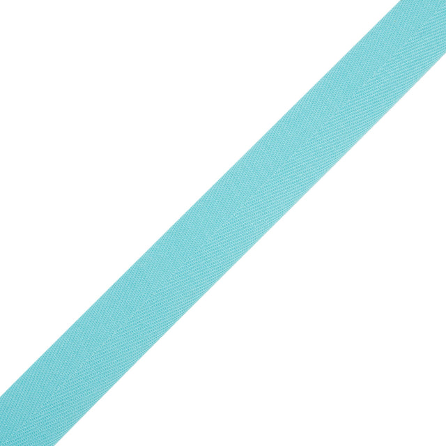 Tilly Electric Ice Blue Herringbone Cotton Twill Tape - 20mm