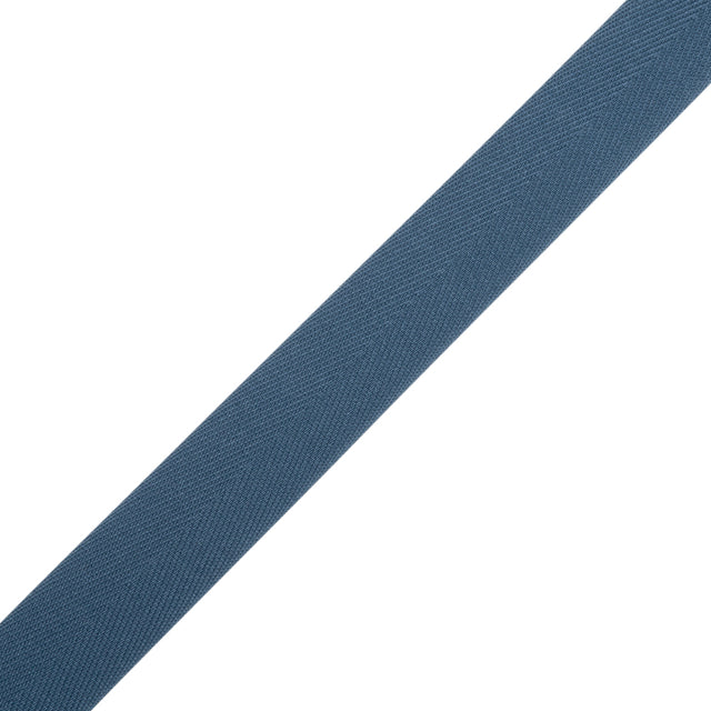 Tilly Mineral Gray Herringbone Cotton Twill Tape - 20mm