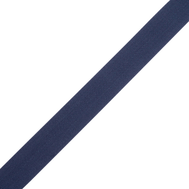 Tilly Purple Navy Herringbone Cotton Twill Tape - 20mm