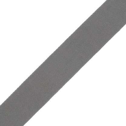 Tilly Nickel Herringbone Cotton Twill Tape - 20mm