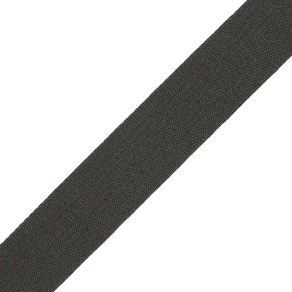 Tilly Shadow Gray Herringbone Cotton Twill Tape - 20mm