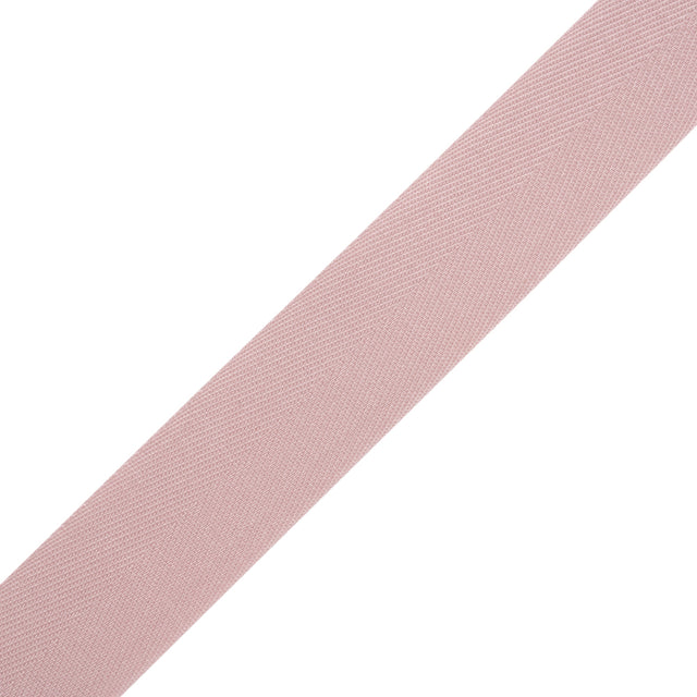 Tilly Tourmaline Mauve Herringbone Cotton Twill Tape - 25mm
