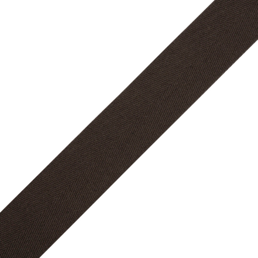 Tilly Black Coffee Herringbone Cotton Twill Tape - 25mm