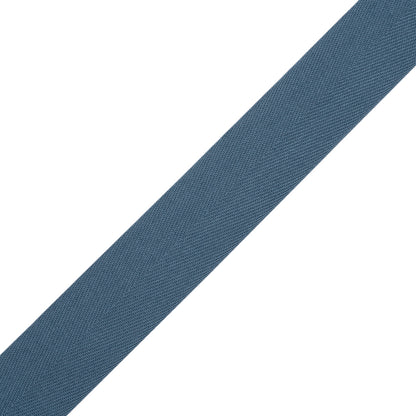 Tilly Mineral Gray Herringbone Cotton Twill Tape - 25mm