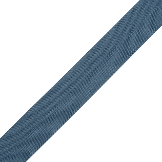 Tilly Mineral Gray Herringbone Cotton Twill Tape - 25mm