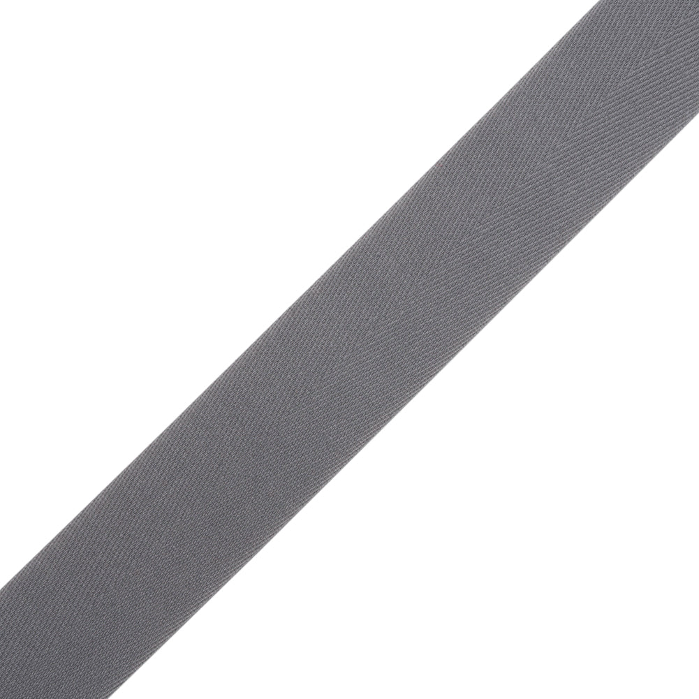 Tilly Nickel Herringbone Cotton Twill Tape - 25mm