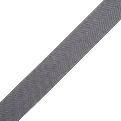 Tilly Nickel Herringbone Cotton Twill Tape - 25mm
