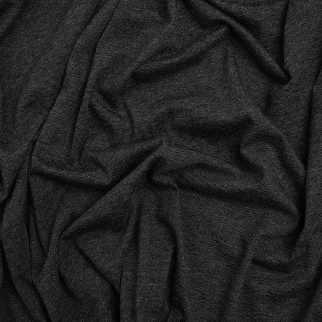 Cotton and Modal Jersey - Heathered Dark Gray