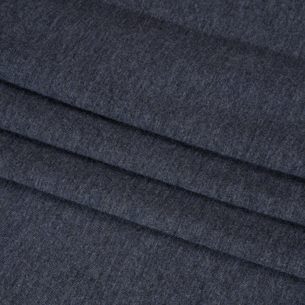 Cotton and Modal Jersey - Heathered Navy Blue Folded