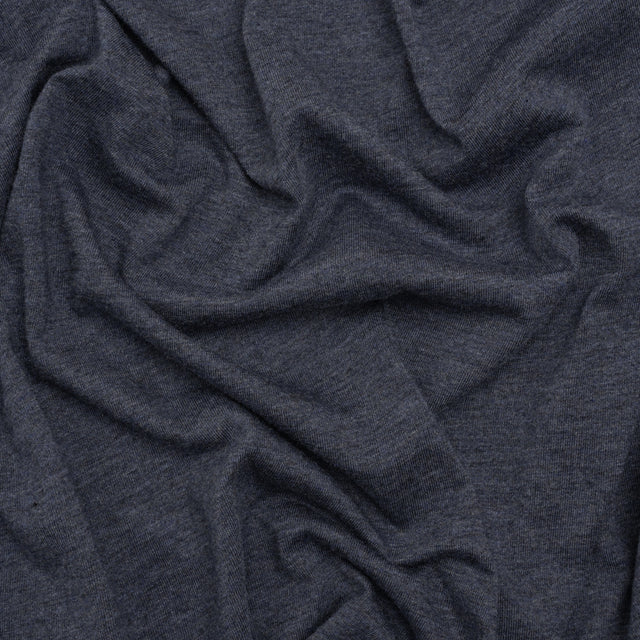 Cotton and Modal Jersey - Heathered Navy Blue