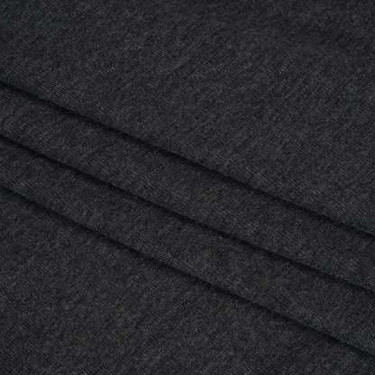 Cotton and Modal 1x1 Rib Knit - Heathered Dark Gray Folded