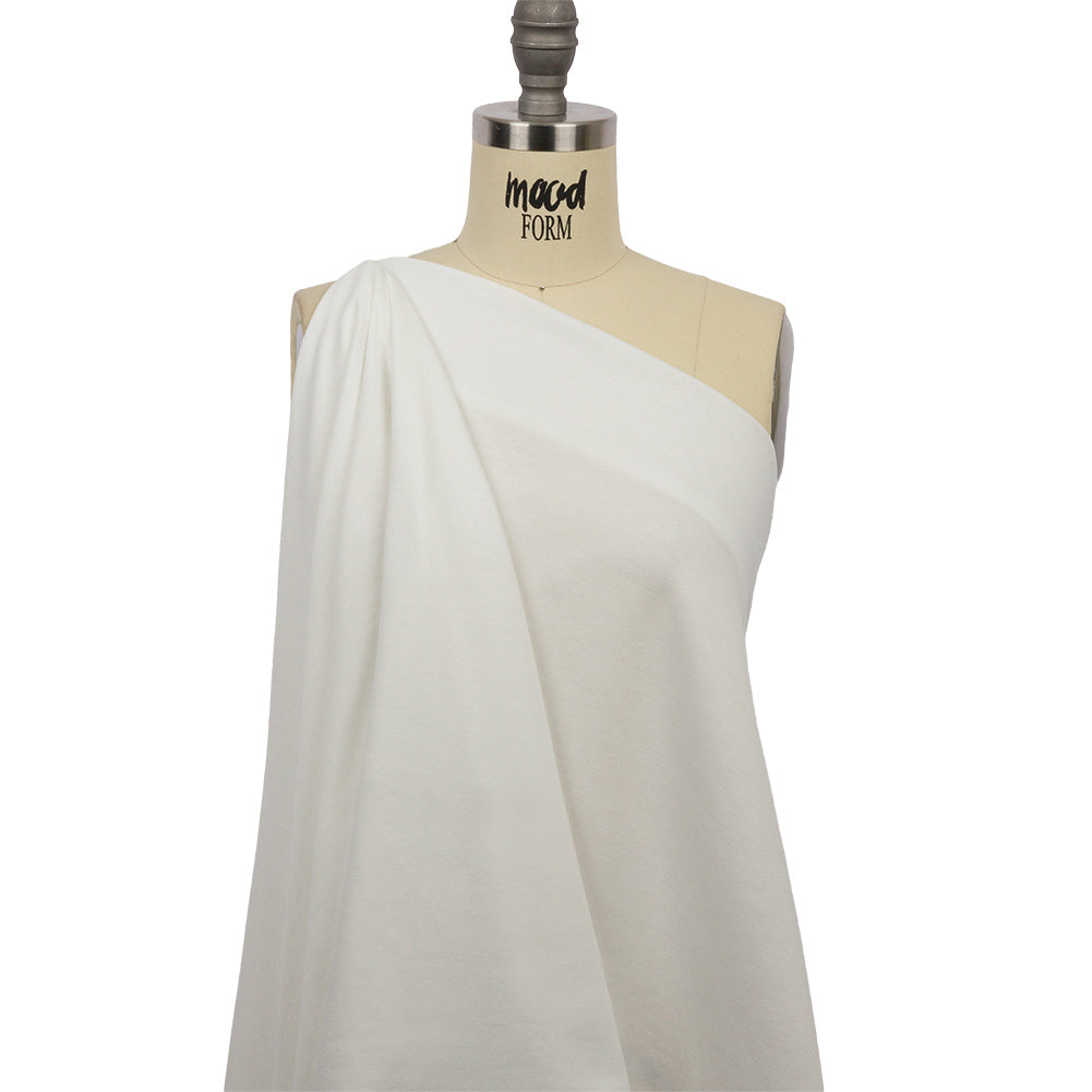 White Lightweight Polyester Sweatshirt Fleece Drape