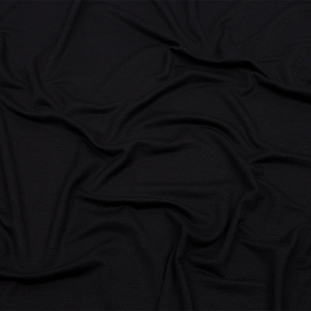 Black Stretch Rayon French Terry