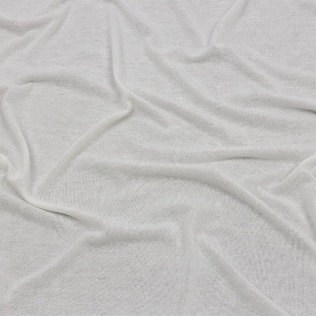 Off White Polyester Sweater Knit