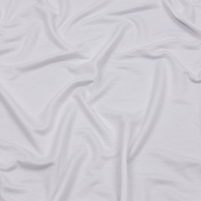 Off White Stretch Rayon French Terry