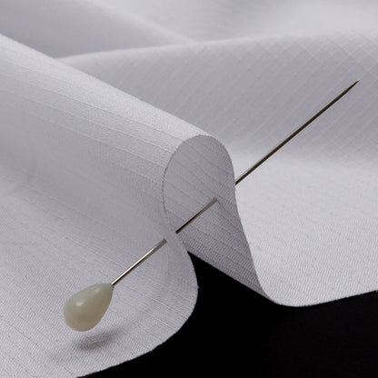 White Stretch Polyester Ripstop Detail