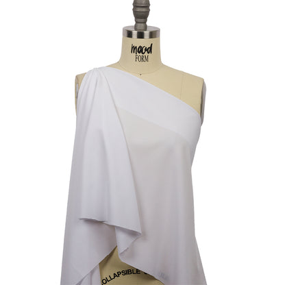 White Stretch Polyester Ripstop Drape