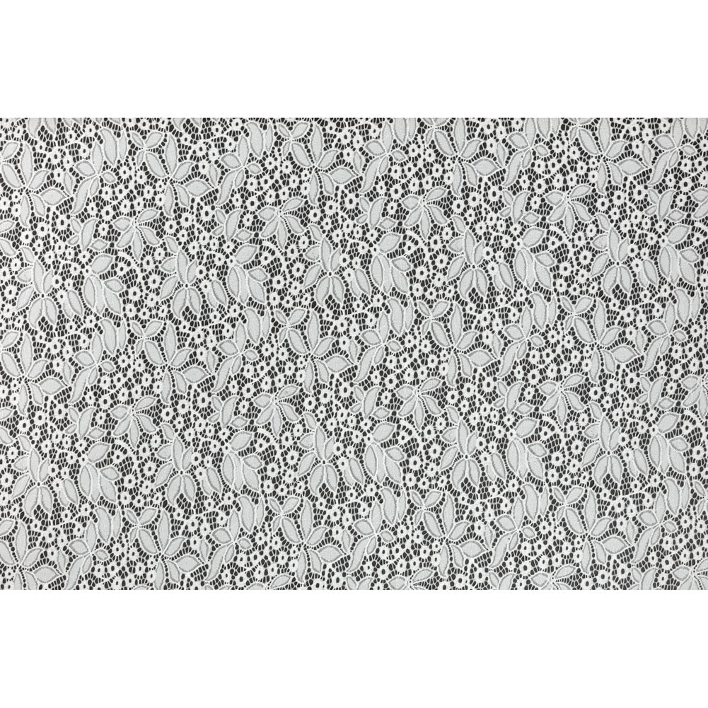 Stretch Lace - White Floral - Katerina Collection Full