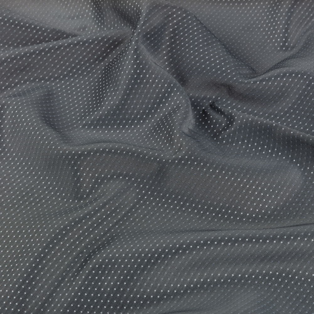 Joseph Abboud Silver and Gray Spots Viscose and Polyester Dobby