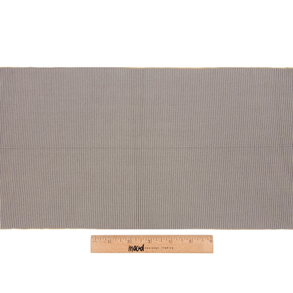 Silver Gray 2x2 Rib Knit Foldover Trim - 8" x 30" Full
