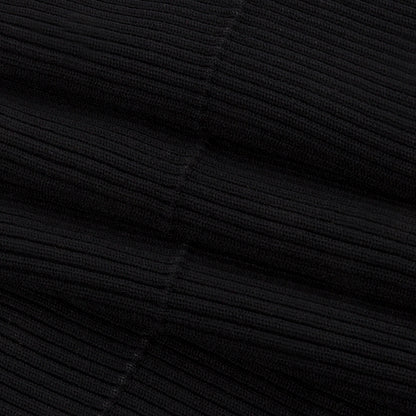 Black Distinct Ribs 2x2 Rib Knit Foldover Trim - 41" x 6.75" Folded