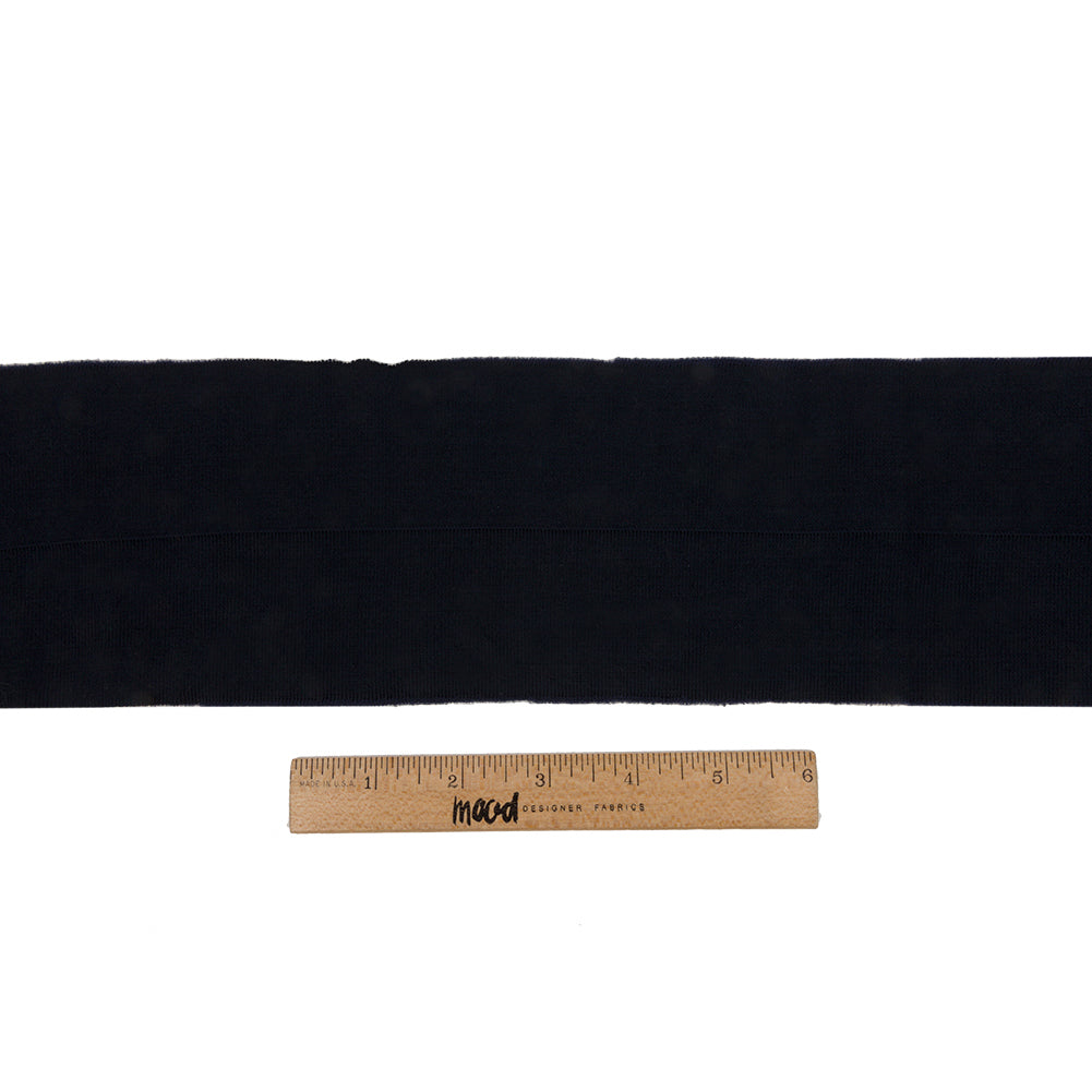 Navy 1x1 Foldover Rib Knit Trim - 37" x 3.75" Full