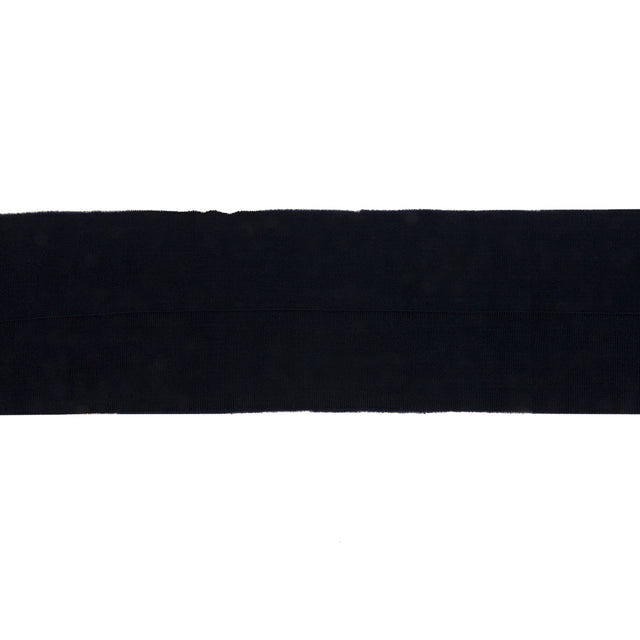 Navy 1x1 Foldover Rib Knit Trim - 37" x 3.75"