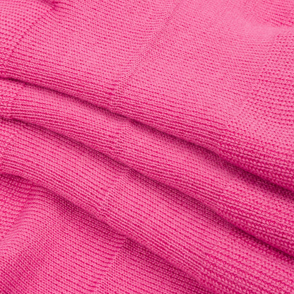Bubblegum Pink Ruffled Foldover Rib Knit Trim - 37" x 6.5" Folded