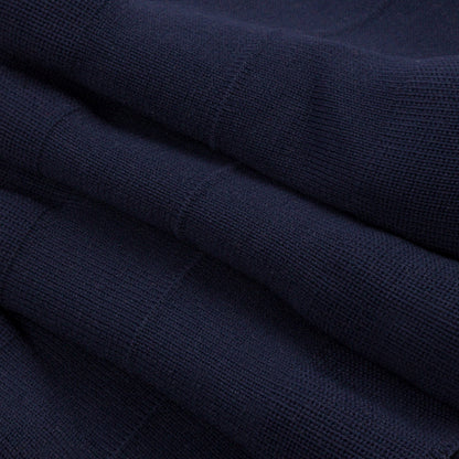 Navy Ruffled Foldover Rib Knit Trim - 39" x 6" Folded