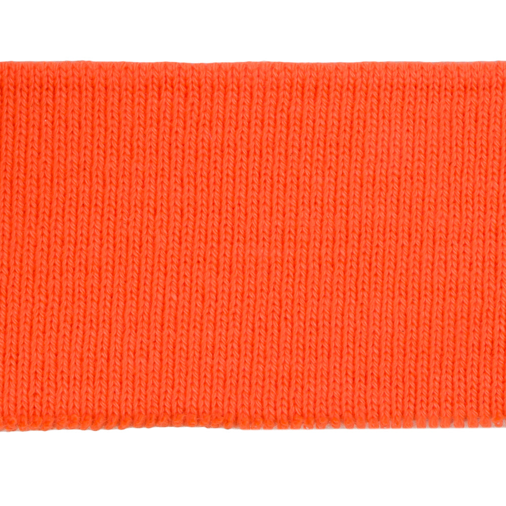 Blaze Orange Rib Knit Trim - 15" x 2" Detail