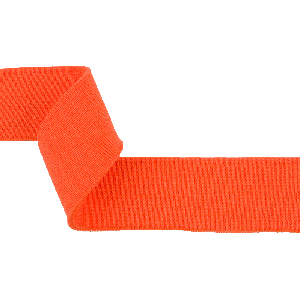 Blaze Orange Rib Knit Trim - 15" x 2"