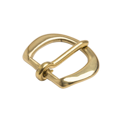 Polished Gold Rounded Metal Buckle - 2" x 1.75" Folded