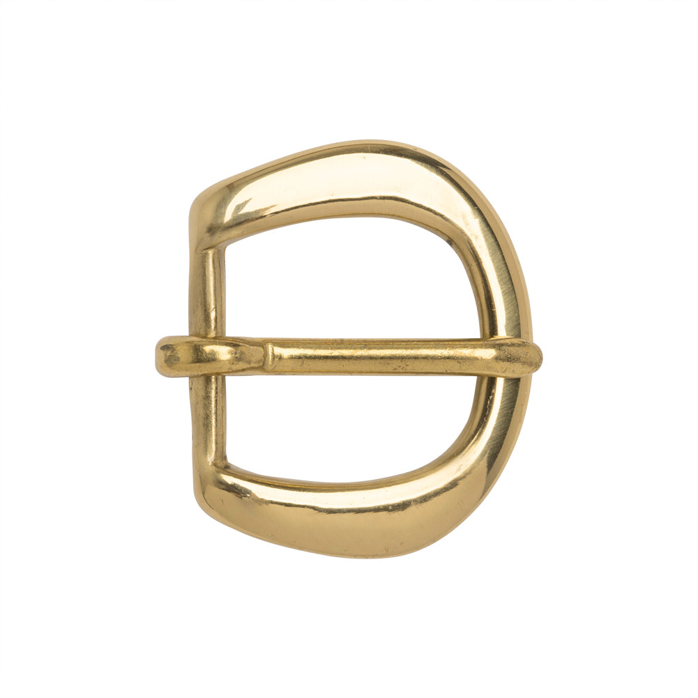 Polished Gold Rounded Metal Buckle - 2" x 1.75"