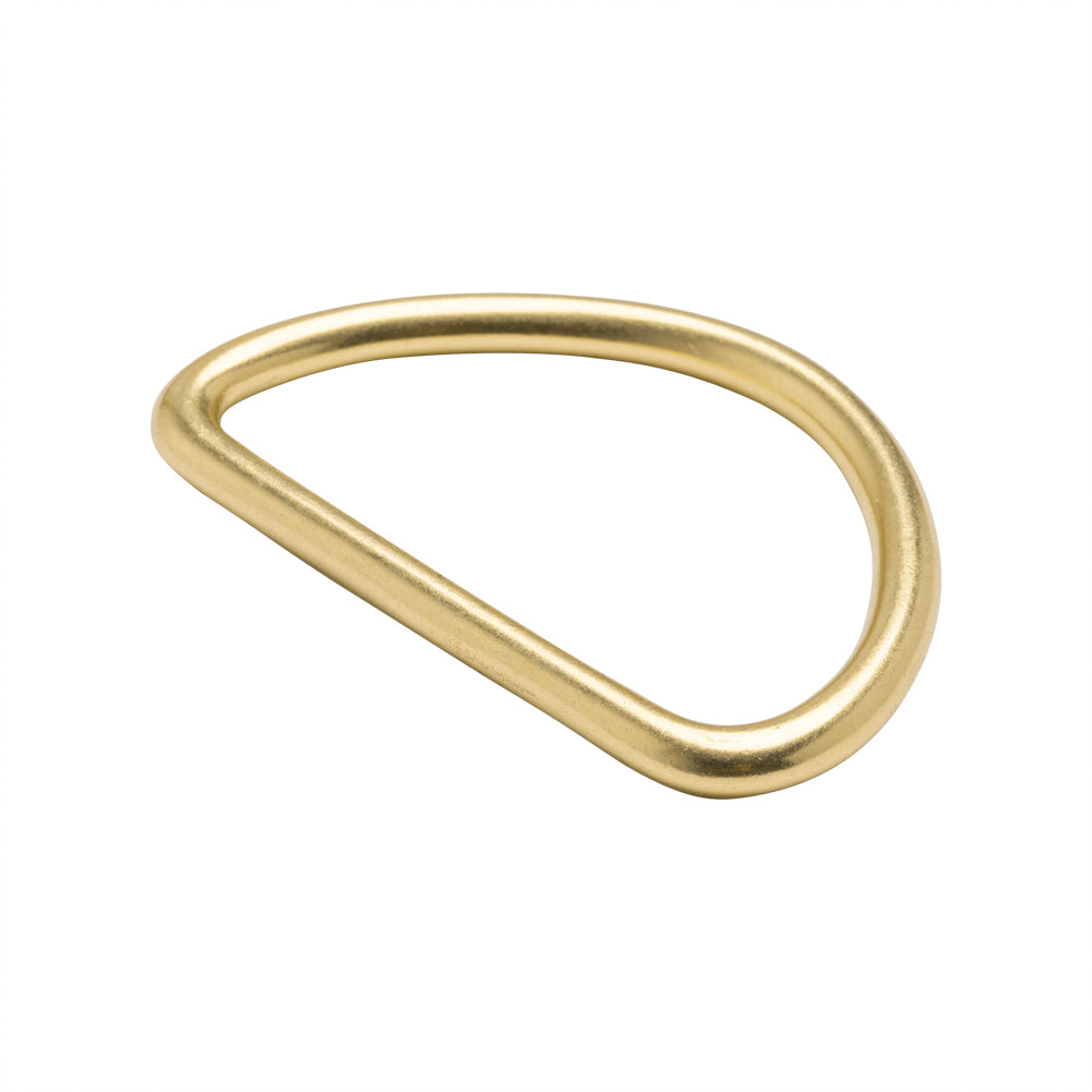 Polished Gold Metal D-Ring - 1.375" x 2" - Folded - Image 2 of 3